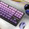 134Keys Japanese Keycaps Gradient Purple PBT Keycaps MOA Profile 5 Side Dye Sublimation DIY Keyboard Key Cap for Cherry Gateron MX Switches Mechanical
