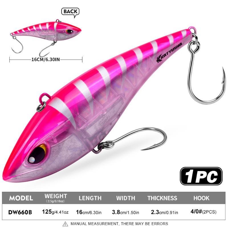 16Cm 125G Sinking Vib Pencil Lure Fake Bait With Single Steel Wire Hook For Tuna Sea Fishing Long Casting Hard Plastic Jigging