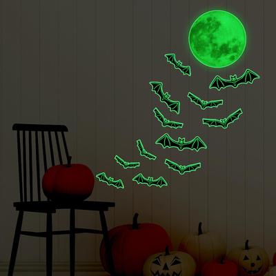 Halloween Luminous Wall Stickers Window Sticker Art Poster PVC Glow