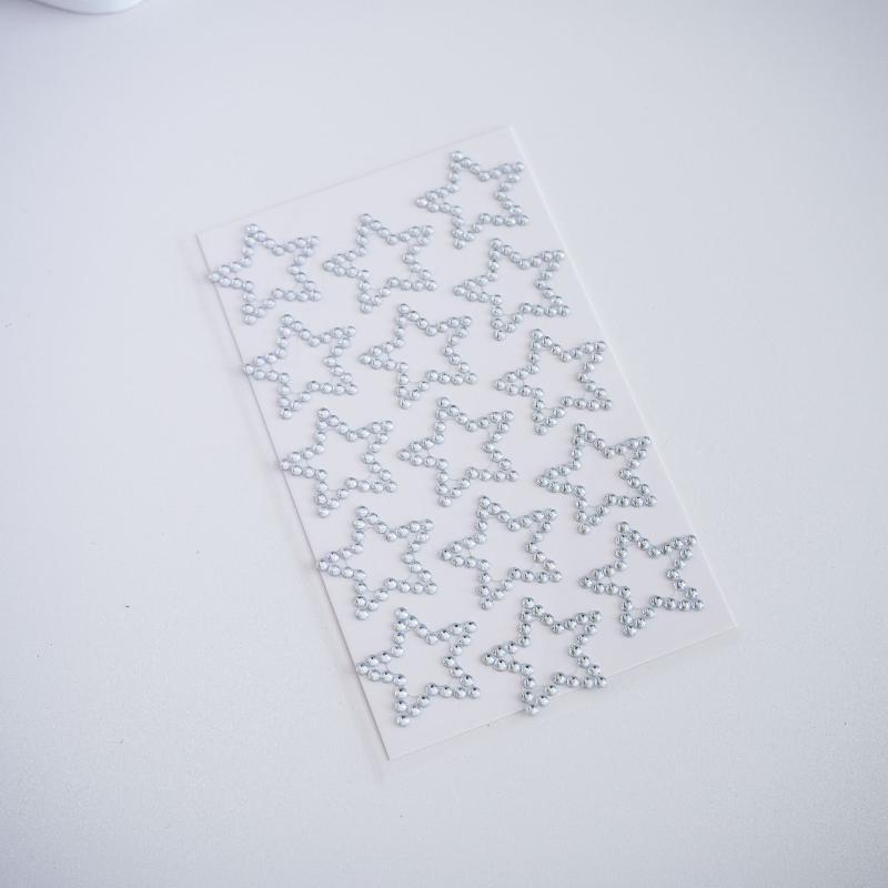 3D Star Heart Shaped Pearls  Stickers Kids Diy Self Adhesive Jewel Crafts Sparkly  Stationery Stickers Girls