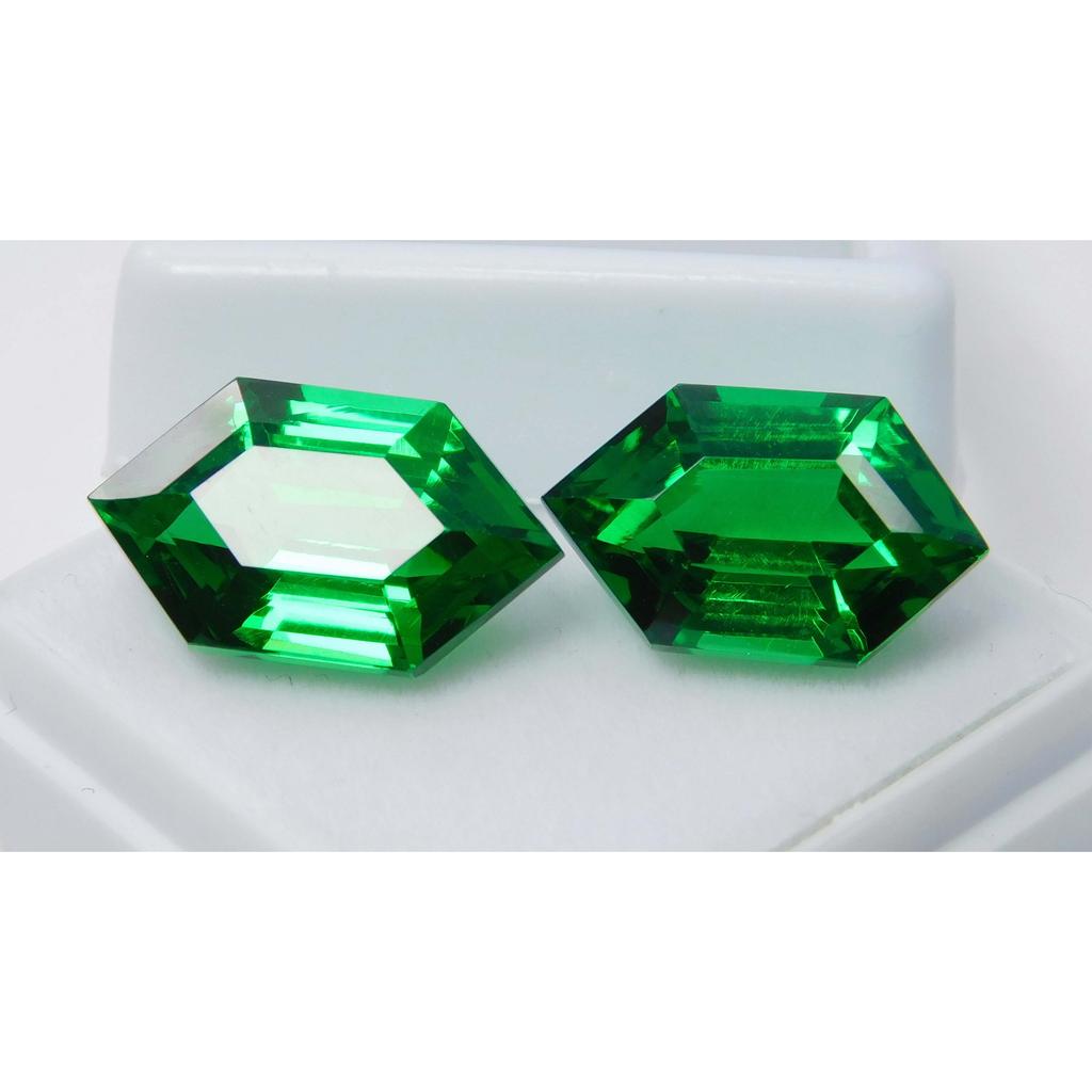 Natural Green Tourmaline Loose Gemstone Fancy Shape 18 Ct Certifeid Pair October Birthday Birthstone