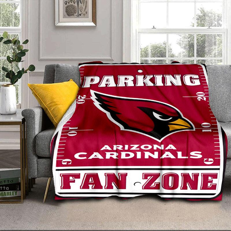Arizona Cardinals Logo Portable Blanket/Soft Blanket Bedding Blanket Suitable for Travel Camping Living Rooms Offices Sofas Fan Gifts