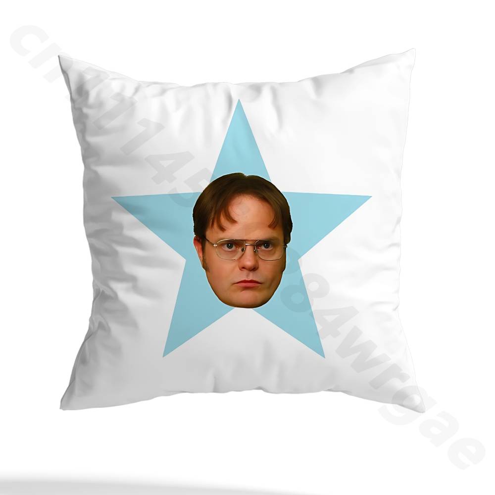 Hot TV The Office Pillow Case Square Double-Sided Printing Short Plush Sofa Cushion Cover Bedroom Bedside Pillow