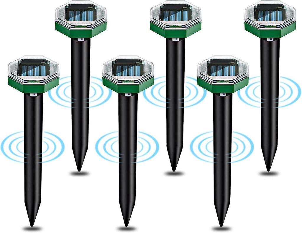 Solar Ultrasonic Animal Repeller: Mouse, Snake, Dog, Bird & Insect Deterrent for Orchards