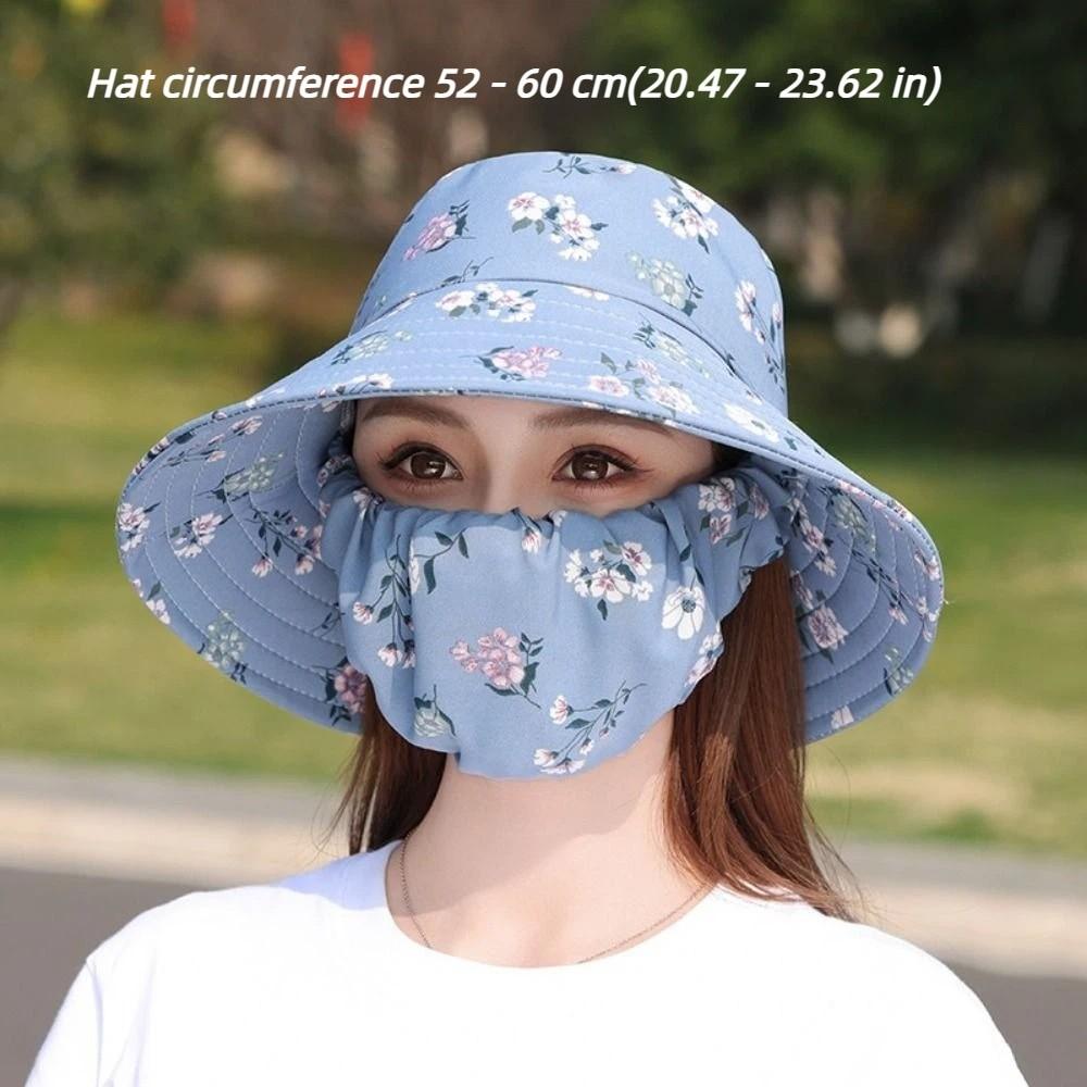 New Anti-UV Women's Sun Protection Hat UPF 50+ Moisture-Wicking Fisherman Hat Breathable Wide Brim Ponytail Hat Cycling Headwear