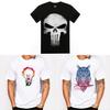 Owl Light Bulb Skull Pattern T Shirt For Men Casual Short Sleeve Printed Fabric Youth Wear