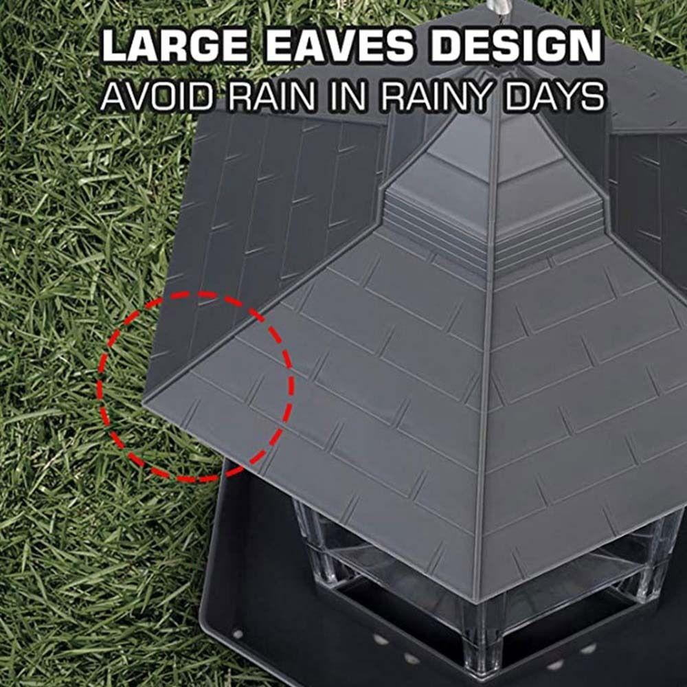 Roof Gazebo Feed Station Outdoor Garden Yard Bird Feeder Food Container Feeding Tool Bird Supplies