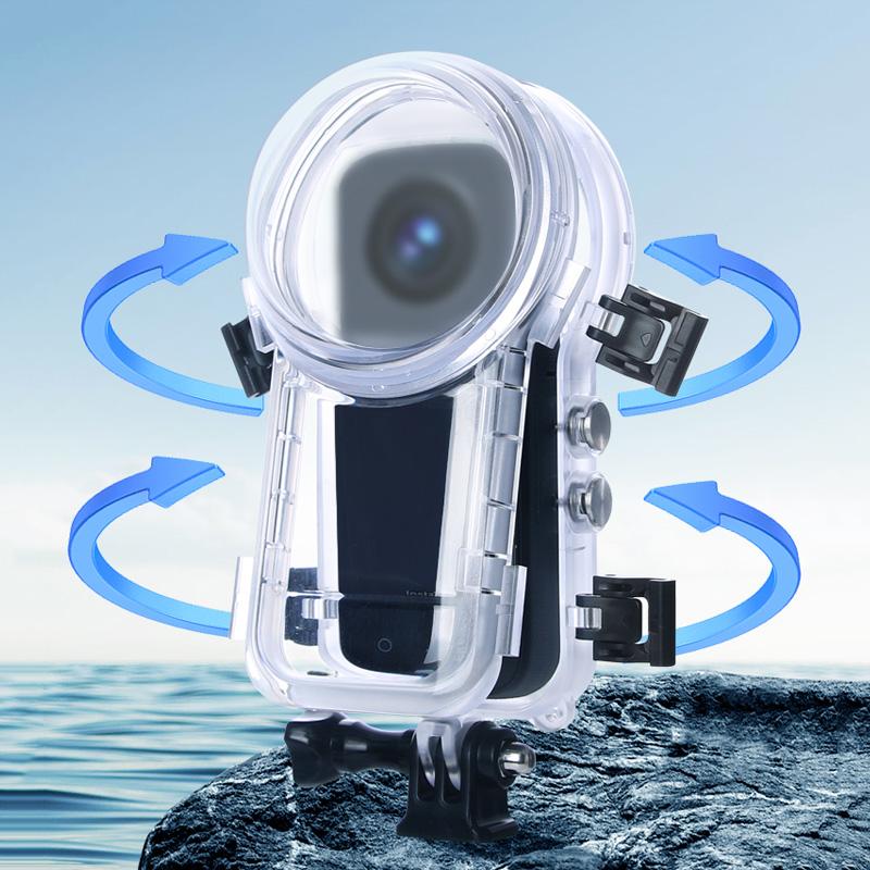 Carcasă Impermeabilă Carcasă de Scufundare Complet Invizibilă 50m Carcasă Subacvatică Capac Protector pentru Cameră de Acțiune Insta360 X4