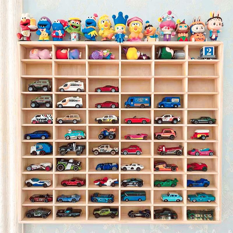 Diecast Car Model Display Rack for Tomica & Hot Wheels - Wall-Mounted Storage Cabinet for Toy Cars