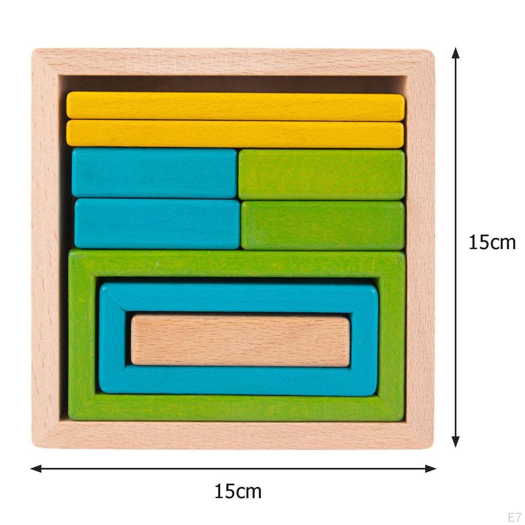 Creative Wooden Stacker Nesting Montessori Matching Geometric Fine Educational Toys