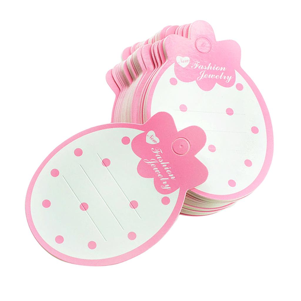 50 stück Erdbeere Form Papier Kinder Haar Clip Haarnadel Schmuck Display Karte