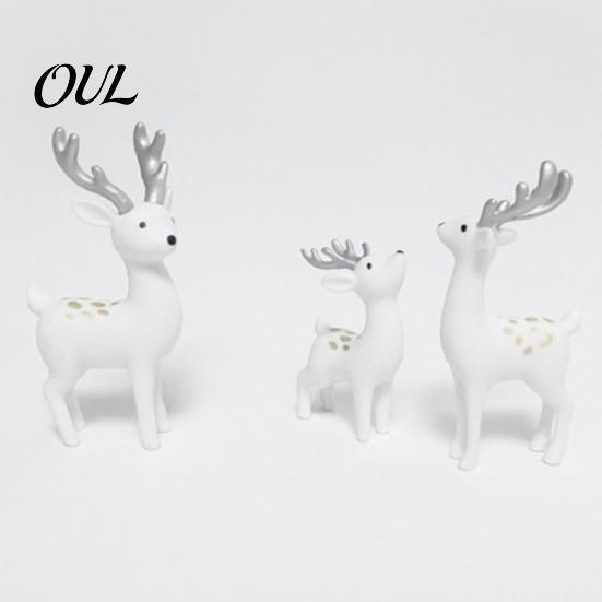 Small Animal Figure for Moss Micro Landscape 3 Pcs Mini Deer Figurines, Cute Woodland Decoration, Miniature Versatile Landscaping Accessory