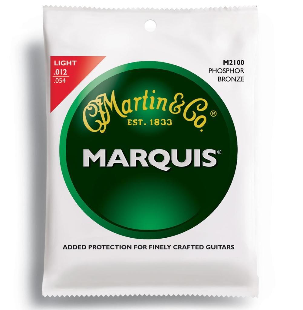 Martin MARQUIS Phospher Acoustic Guitar (92/8 Bronze) Strings, M-2100 Light, .012-.054