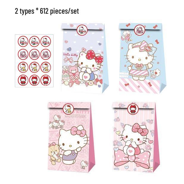 In Stock Hello Kitty Birthday Party Supplies: Festival Candy Gift Paper Bags