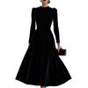 Autumn new fashion women's clothing popular European and American V-neck off-the-shoulder short-sleeved dovetail dress dress