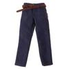 1/6 männliche dunkelblaue klassische Denim-Jeans-Hose mit Gürtel für 12'' männliche Actionfiguren-Kleidung