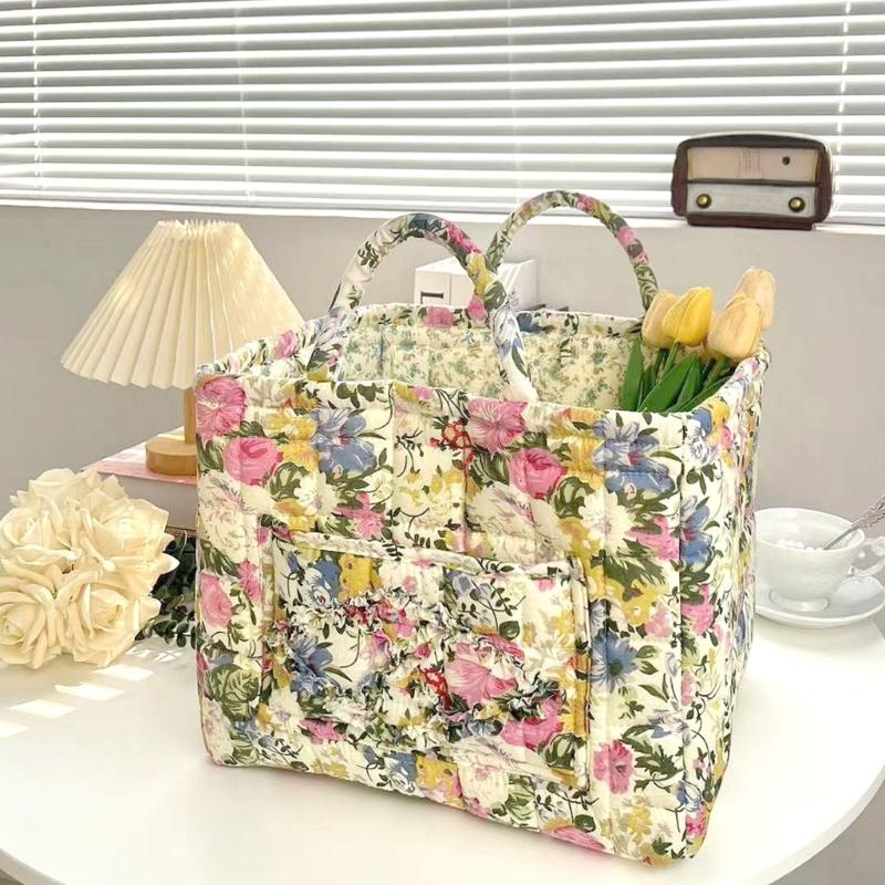 Portable Fabric Storage Basket with Sturdy Handles Foldable Laundry Organizers Fabric Storage Basket for Household Use