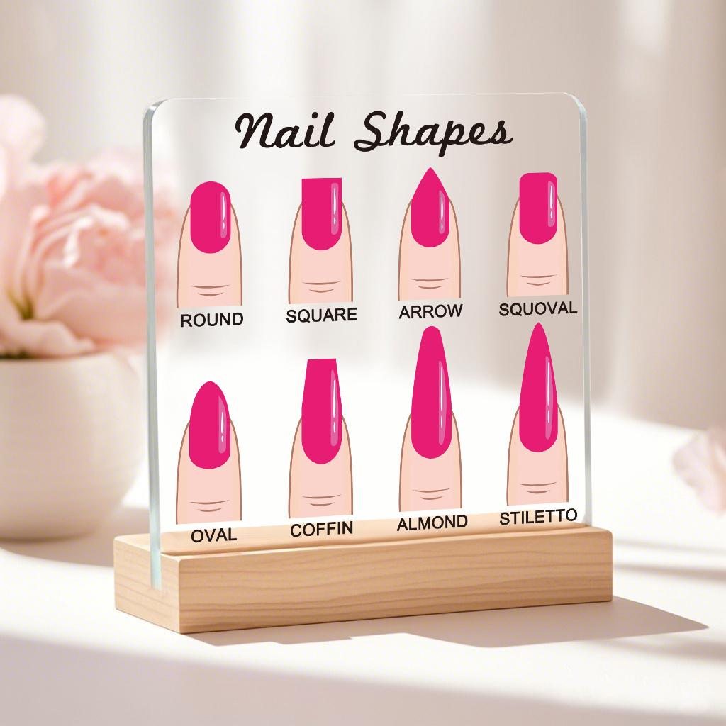 

Hot Pink Acrylic Nails Art Prop Nail Studio Tabletop Stand Decor Nail Art Works Show Board Press-on Nails Nailfie Photo Prop