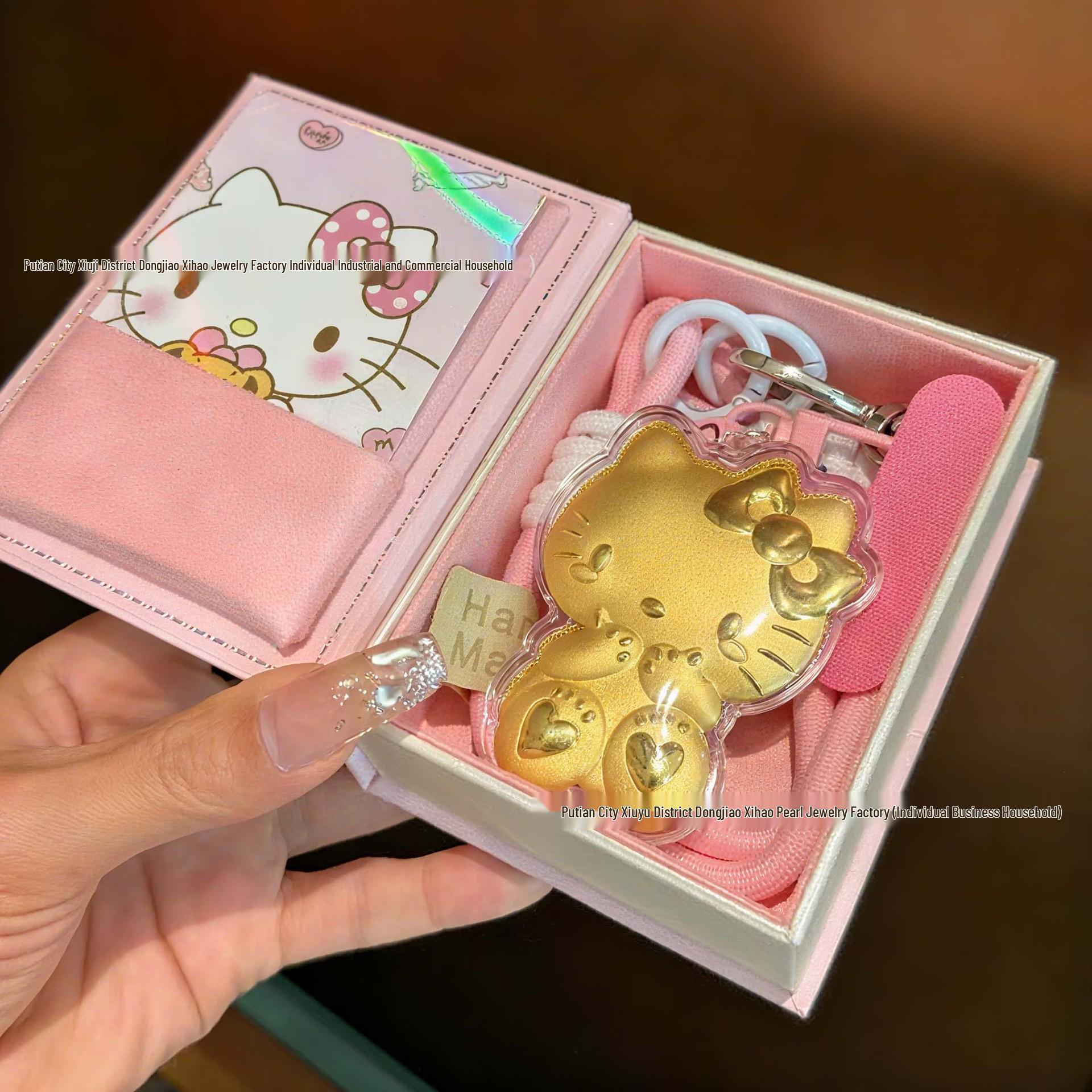 

Брелок Hello Kitty 999 чистого золота – Мила золота підвіска для мобільного, сумки або шарм для автомобіля Includes Gold