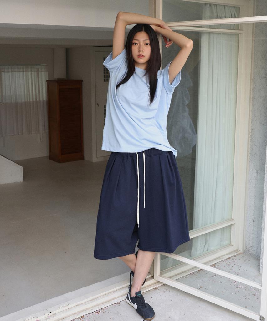 LANGER [Plc] Solid Bermuda Pants_4Colors