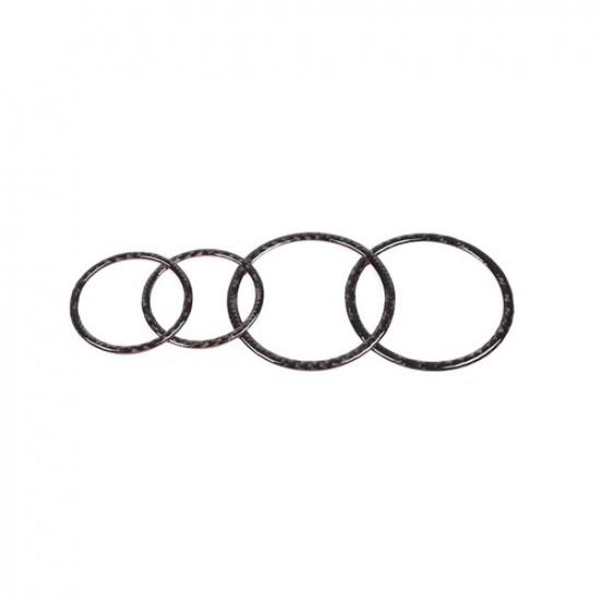 Carbon Fiber Door Speaker Audio Ring Cover Trim For BMW 3 Series E46 1998-2005