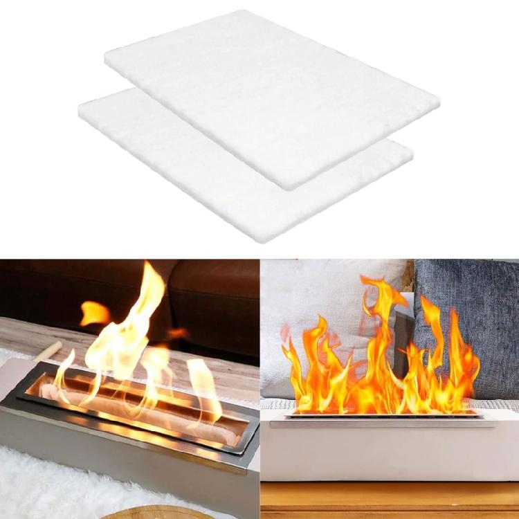 Upgraded Fiber Insulation Ceramic Wool 8x12inch Wool for Bioethanol Fireplaces