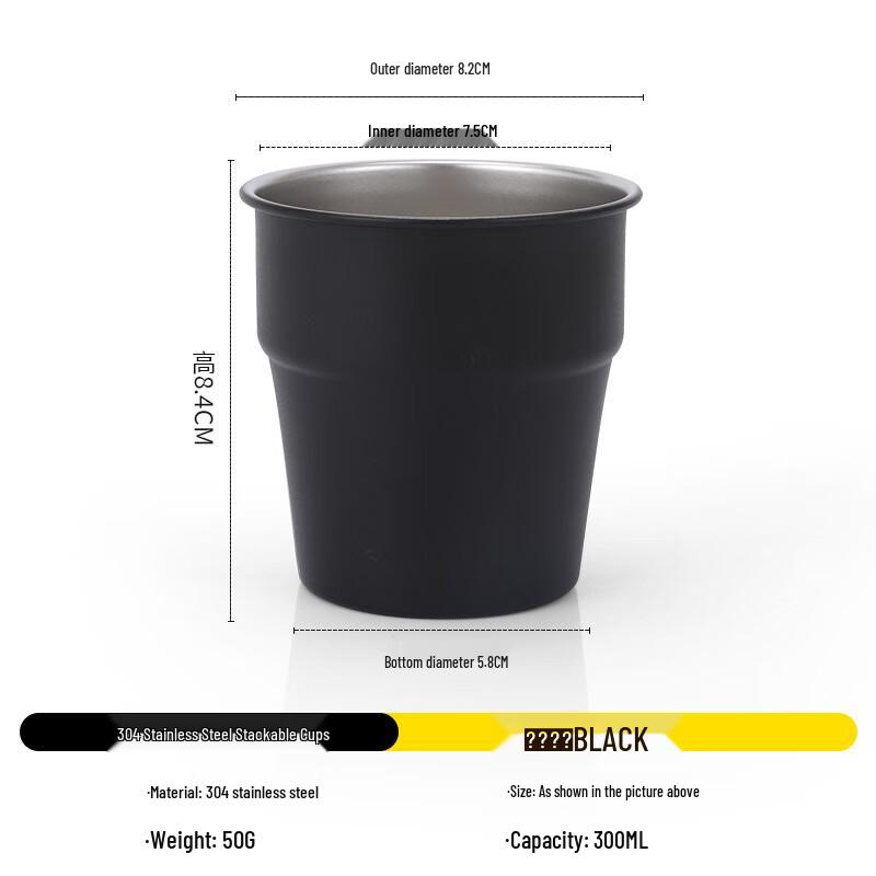 CENLOON Foldable 304 Stainless Steel Camping Mug