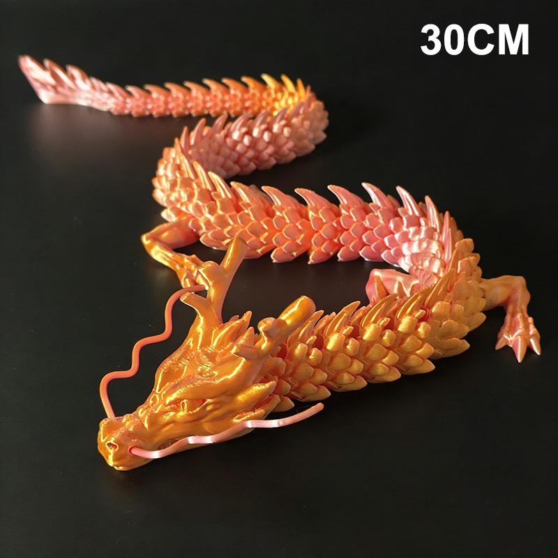 30CM 3D Printed Gem Dragon Crystal Toy Rotatable Articulated Dragon Gift For Kids With ADHD Perfect For Birthdays Gift