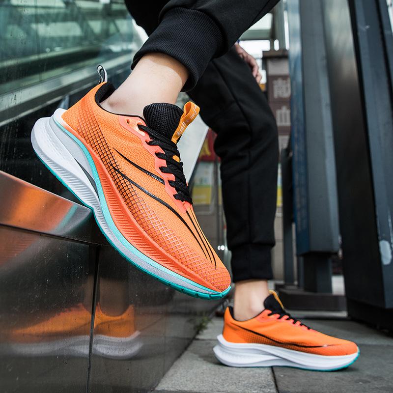 Chitu 7 Middle School Students Men's and Women's Running Shoes Mesh Breathable Professional Racing Shock Absorption Carbon Board Running Shoes Non-sli