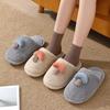 Cute mushroom cotton slippers winter indoor home household plush warm winter fluffy slippers winter