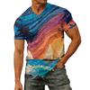 Men's Fashion Printed V-Neck Short Sleeve T-Shirt
