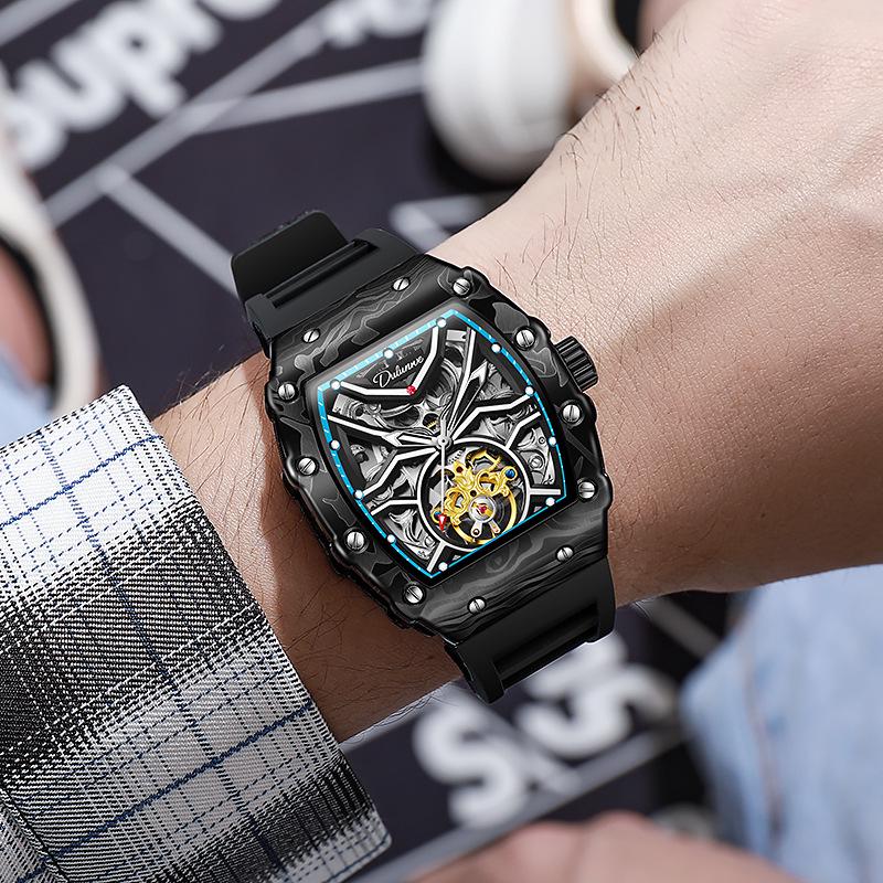Richard Skeleton Barrel-Shaped Luminous Waterproof Men's Sports Watch