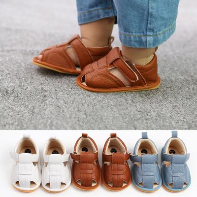 Baby Jungen Mädchen Sandalen Weiche rutschfeste Gummisohle Prewalker Flache Wanderschuhe