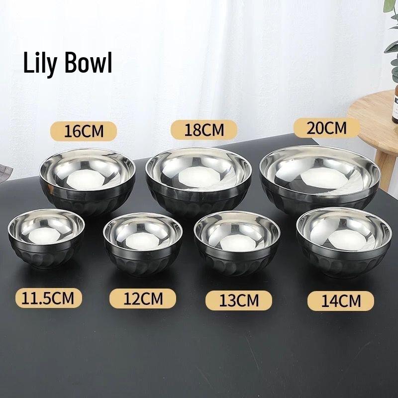 Double-Layer Heat Insulated Stainless Steel Bowl for Soup and Rice - Anti-Scald Design for Kids and Students