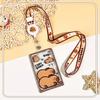 Cute Cartoon Retractable Lanyard Card Holder, Transparent Anti‑Loss Card Case for Students