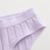 FINETOO 3Pcs/Set Cotton Striped Stretchy Underwear Women's Low Waist Panties Sexy Elastic Wide Belt Solid Color Briefs Comfort Lingerie
