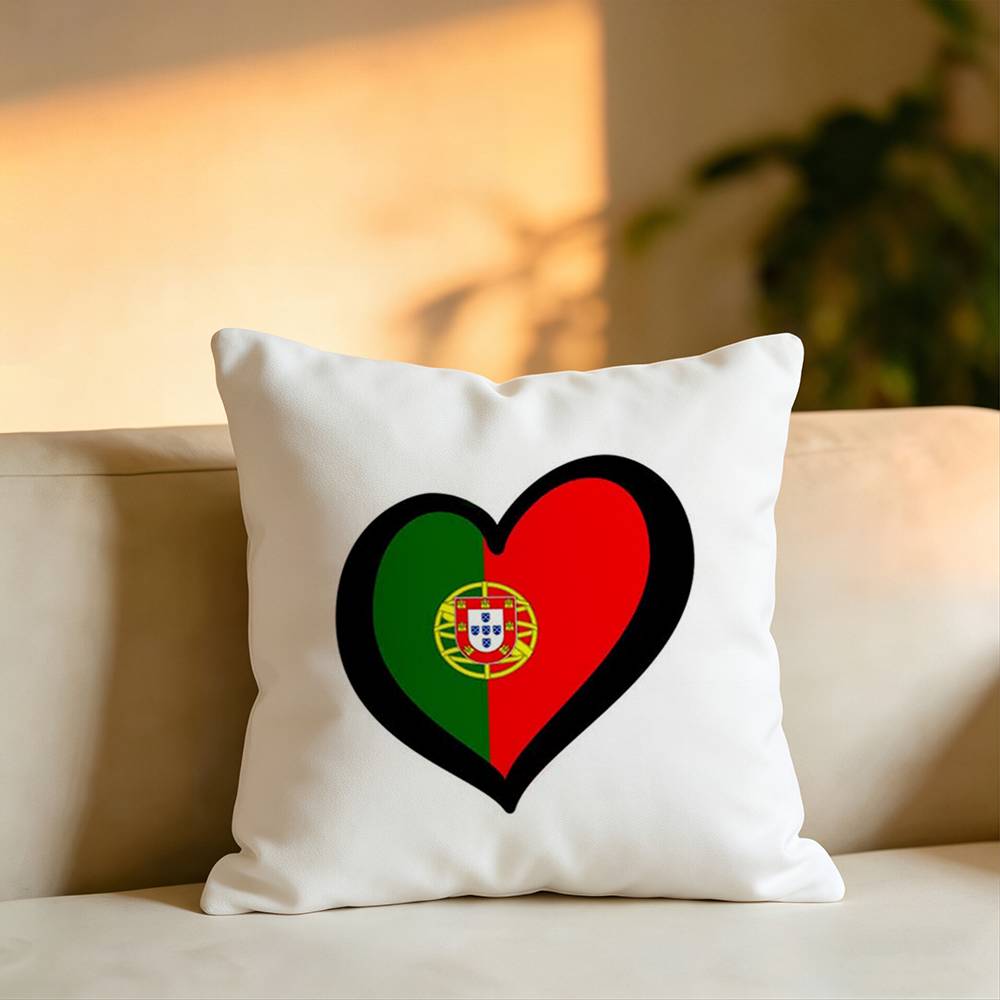 Portugal The Quinas Flag Square DoubleSided printed Pillow Case Bedroom Bedside Pillow Sofa Cushion Cover