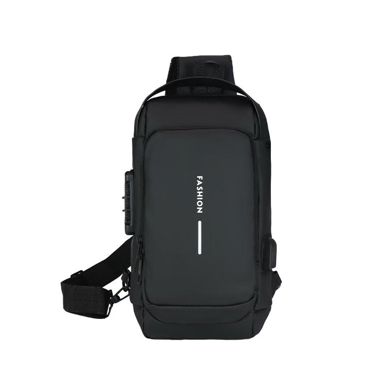 Men's Anti-Theft USB Chest Sling Bag