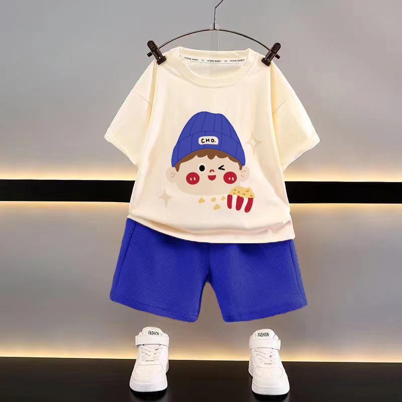 

Children s Fashion Sportswear Set Sportswear Short-sleeve T-shirt Shorts 2-piece Outfit 100
