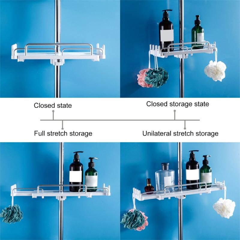 2Set Bathroom Shelf Organizers Shampoo Holder Storage Rack No Punching Shower Shelf Replacement Shower Hanger Organizers