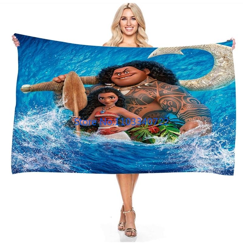 

Ocean Moana 3D Print Sand Free Frozen Princess Anime Bath Towels Microfiber Beach Swimming Towels Decor for Children Gift 75x150cm 50x100cm