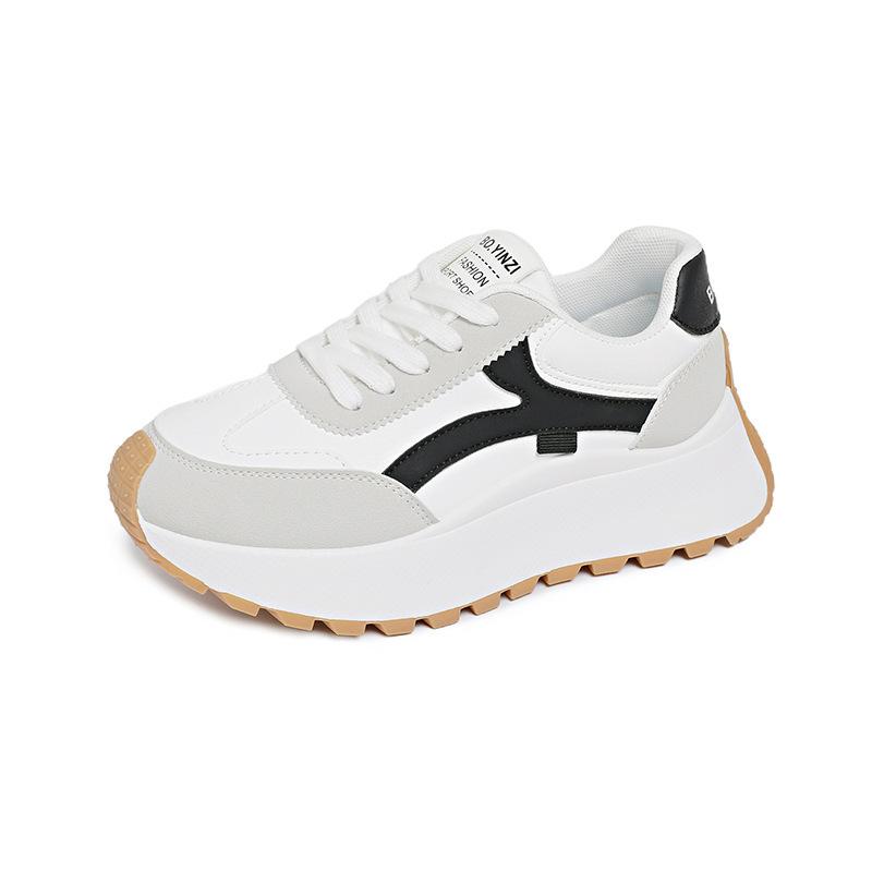 ZY leather dad shoes new autumn breathable thick sole height increase sports and leisure
