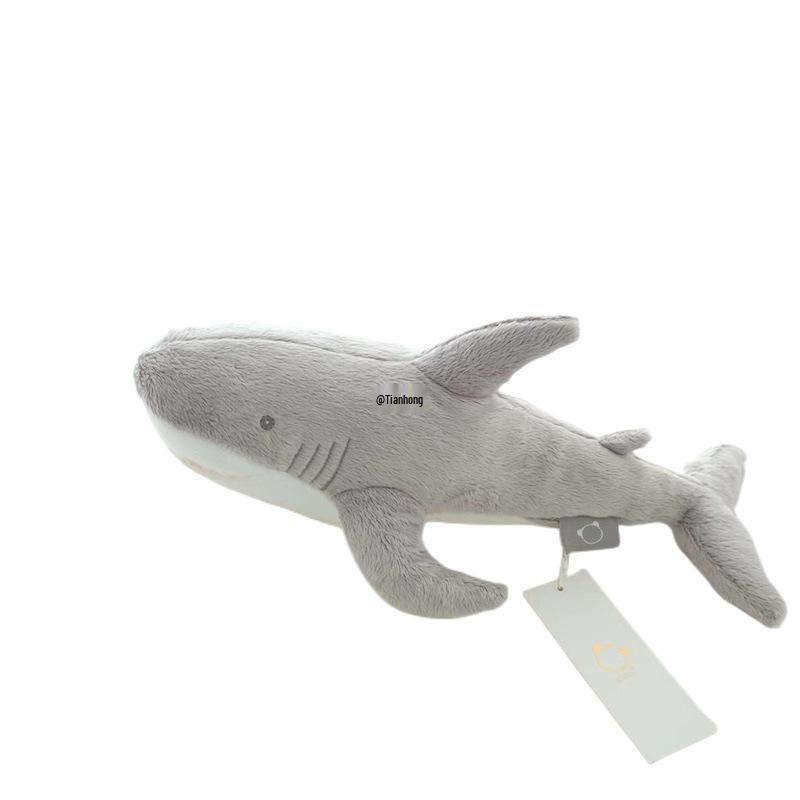 Mini Grey Shark Plush Toy - Soft Stuffed Animal for Boys & Babies, Perfect Sleep Soothing Gift
