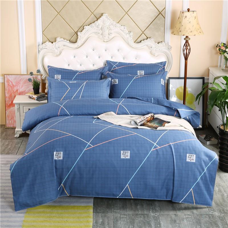 Flannel Plant Fiber Bedding Set Duvet Cover Sheet Pillowcase Student Dorm Single Double