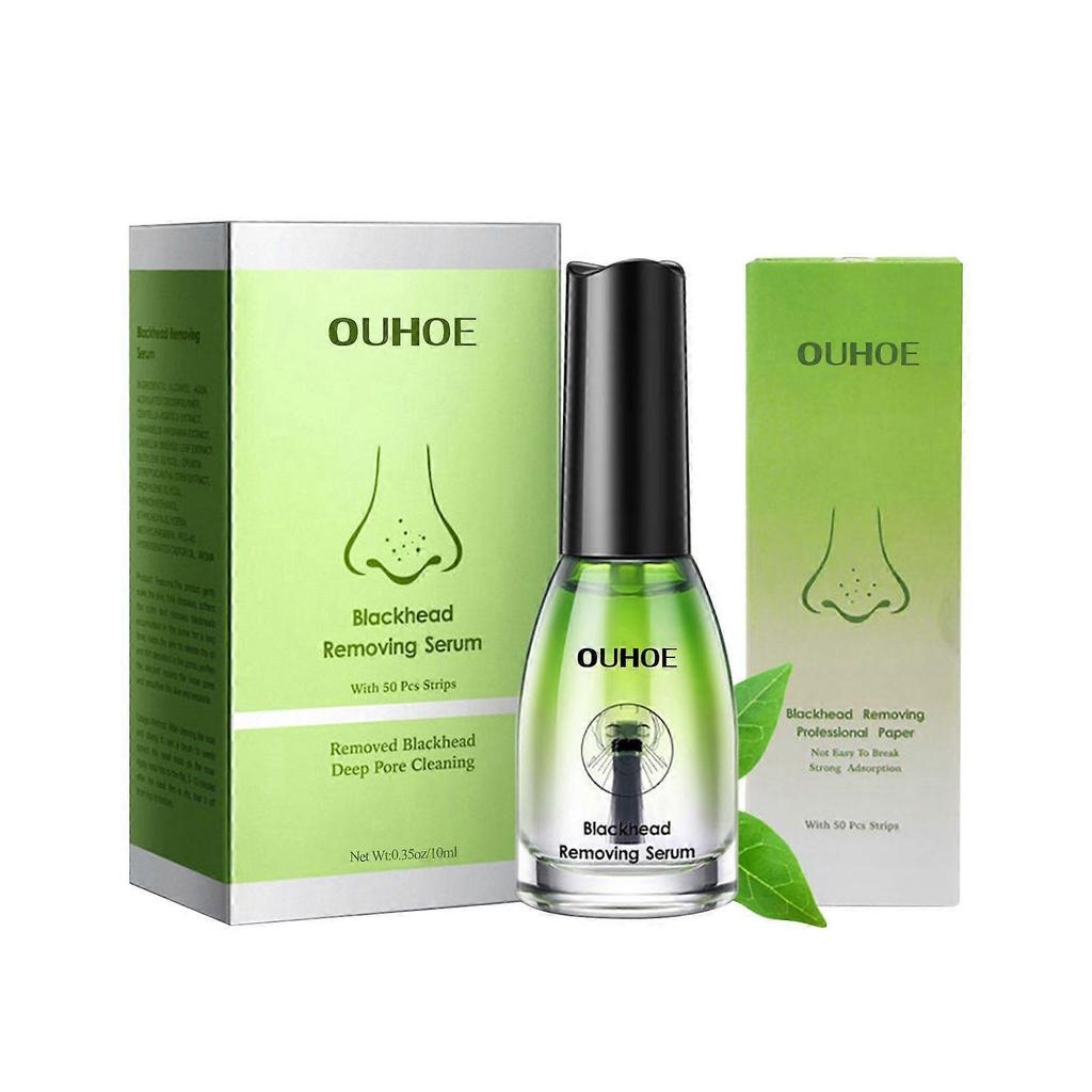 Ouhoe Blackhead Removal Essence Set - Cleanses Pores, Refines Skin, Controls Oil, Repairs Acne, Blackheads, And Nose Strips