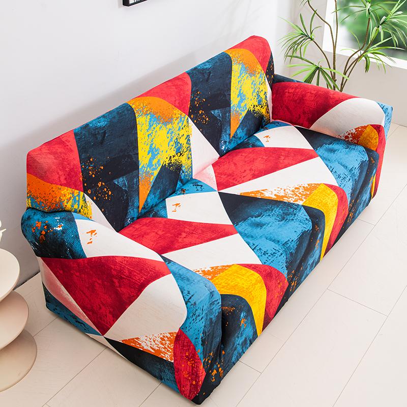 1pc Elastic Sofa Slipcover Printed Non-slip Sofa Covers Universal Furniture Protector for Bedroom Office Living Room Home Decor