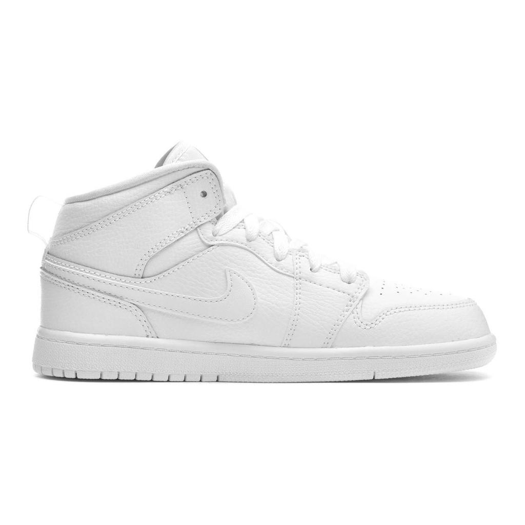 Jordan Air  1 Comfortable Classic Non-Slip Durable Mid-Top Kids Basketball Shoes Kids Sneaker White 640734-129