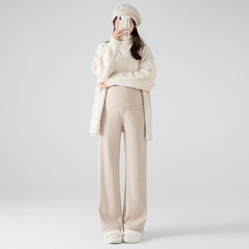 

Jingqi 2025 Осень Брюки для беременных широкие: Удобные, Не сдавливающие живот, Прямого кроя для беременности L [Recommended Weight 110-130 lbs]