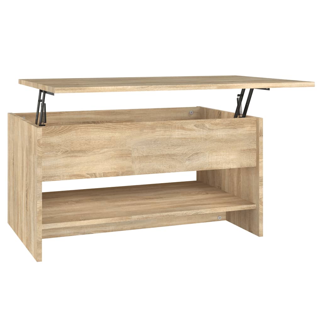 Coffee Table Sonoma Oak 80 X 50 X 40 Cm Wood Based Material
