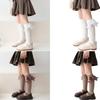 Girls Knee High Cotton Socks Big Ribbons Bow Back To School Socks, Ribbons Bows Long Socks Uniform Party Wear Stockings